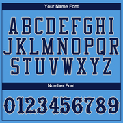 Custom Powder Blue Navy-Gray Authentic Baseball Jersey