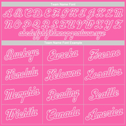 Custom Pink White Authentic Baseball Jersey