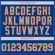 Custom Royal Gray-Orange Authentic Baseball Jersey