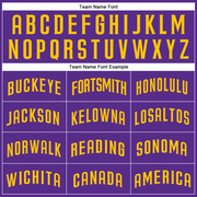 Custom Purple Gold Authentic Baseball Jersey