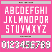 Custom Pink White-Black Authentic Baseball Jersey