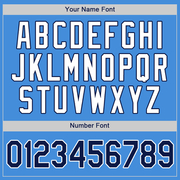 Custom Powder Blue Navy-White Authentic Baseball Jersey