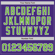 Custom Purple Neon Green-White Authentic Baseball Jersey