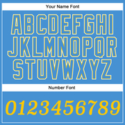 Custom Powder Blue Gold-White Authentic Baseball Jersey