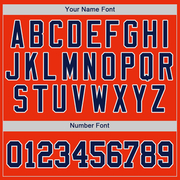Custom Orange Navy-White Authentic Baseball Jersey