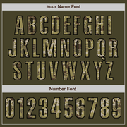 Custom Olive Camo Black-Cream Authentic Salute To Service Baseball Jersey