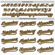 Custom White Black-Old Gold Authentic Throwback Baseball Jersey