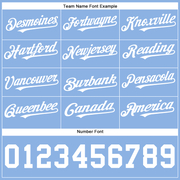 Custom Powder Blue White Authentic Baseball Jersey