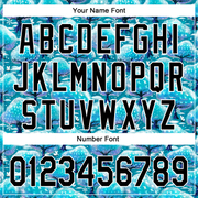 Custom Panther Blue Black-White 3D Emi Bee Winter Trees And Bunnies Authentic Baseball Jersey