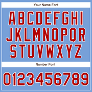 Custom Powder Blue Red-White Authentic Baseball Jersey