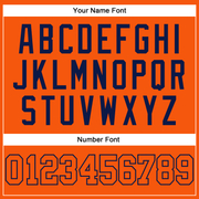 Custom Orange Orange-Navy Authentic Baseball Jersey