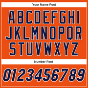 Custom Orange Navy-White Authentic Baseball Jersey