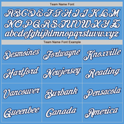 Custom Powder Blue White-Navy Authentic Baseball Jersey