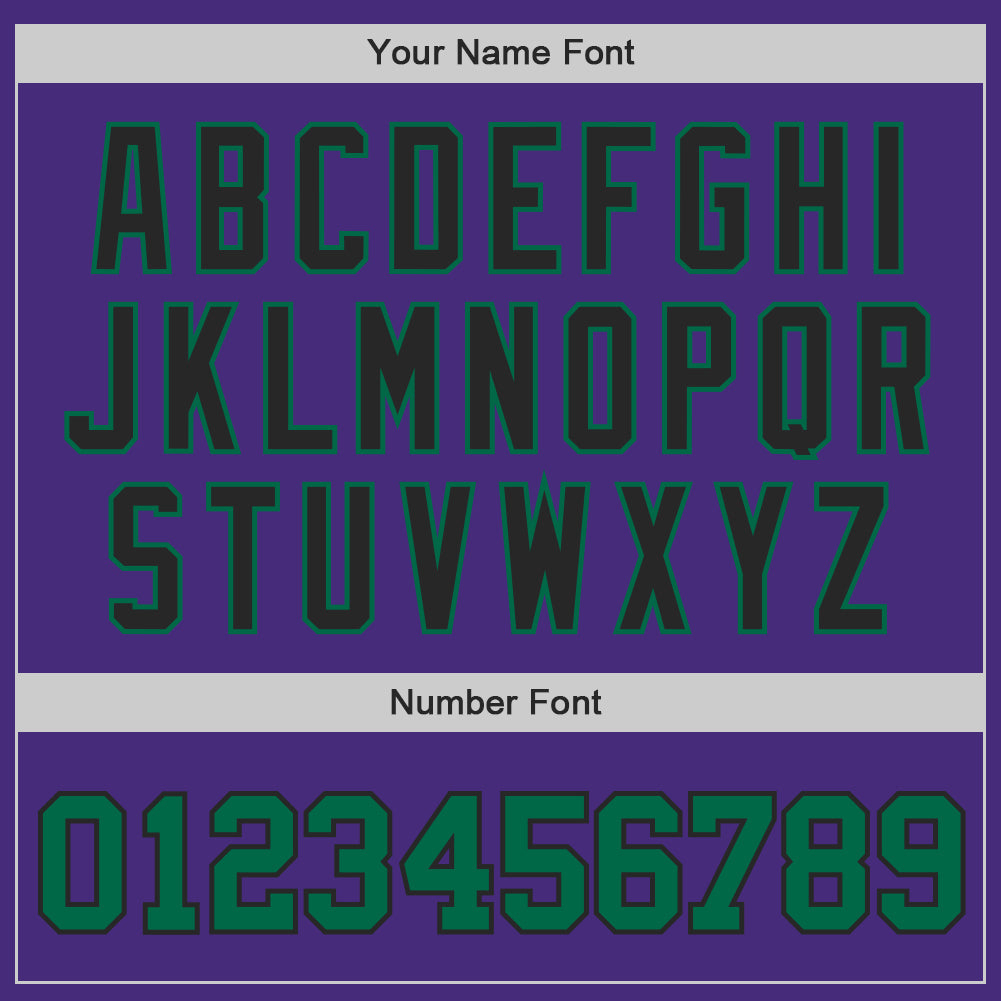 Custom Purple Kelly Green-Black Authentic Baseball Jersey