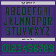 Custom Purple Kelly Green-Black Authentic Baseball Jersey