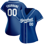 Custom Royal White-Light Blue Authentic Baseball Jersey