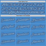 Custom Powder Blue Powder Blue-Navy Authentic Baseball Jersey