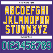 Custom Purple Aqua-Gold Authentic Baseball Jersey