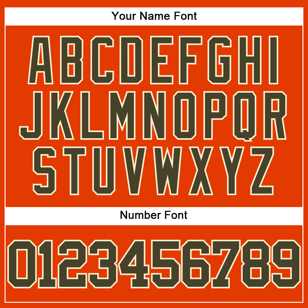 Custom Orange Olive-Cream Authentic Baseball Jersey