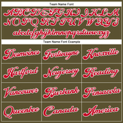 Custom Olive Red-White Authentic Salute To Service Baseball Jersey