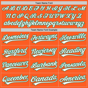 Custom Orange White-Kelly Green Authentic Throwback Baseball Jersey