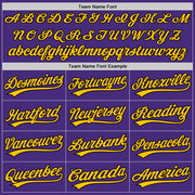 Custom Purple Black-Gold Authentic Baseball Jersey