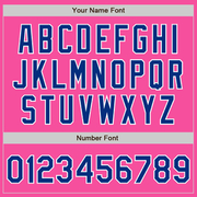 Custom Pink Royal-White Authentic Baseball Jersey