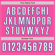 Custom Pink White-Royal Authentic Baseball Jersey