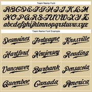 Custom Sand Black-Crimson Authentic Baseball Jersey