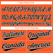 Custom Orange Black-White Baseball Jersey