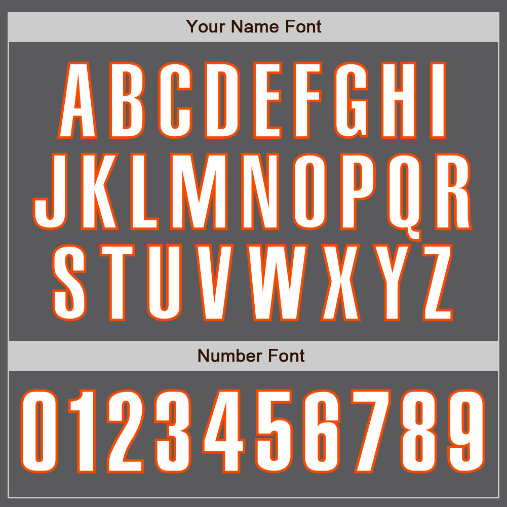 Custom Steel Gray White-Orange Authentic Baseball Jersey