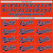 Custom Orange Navy-White Authentic Baseball Jersey