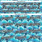 Custom Panther Blue Black-White 3D Emi Bee Winter Trees And Bunnies Authentic Baseball Jersey