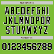 Custom Neon Green Black-White Authentic Baseball Jersey