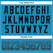 Custom Panther Blue Black-Gray Authentic Drift Fashion Baseball Jersey