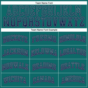 Custom Teal Navy-Gray Authentic Drift Fashion Baseball Jersey