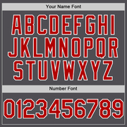 Custom Steel Gray Red-White Line Authentic Baseball Jersey
