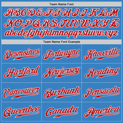 Custom Powder Blue Red-White Authentic Baseball Jersey