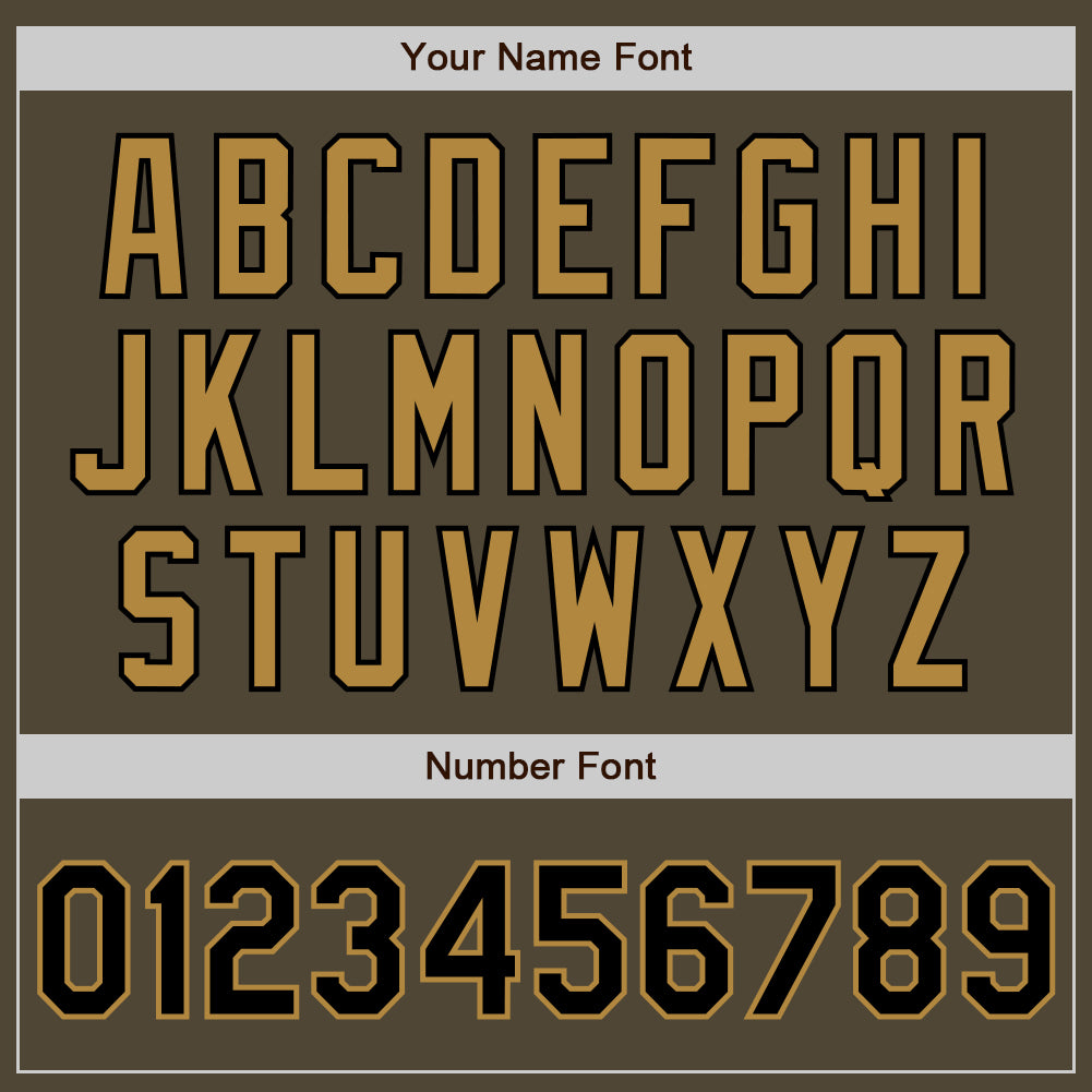 Custom Olive Black-Old Gold Authentic Salute To Service Baseball Jersey