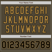 Custom Olive Black-Old Gold Authentic Salute To Service Baseball Jersey