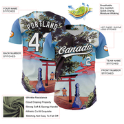Custom Sky Blue White-Black 3D Syntetyc The Red Plane Authentic Baseball Jersey