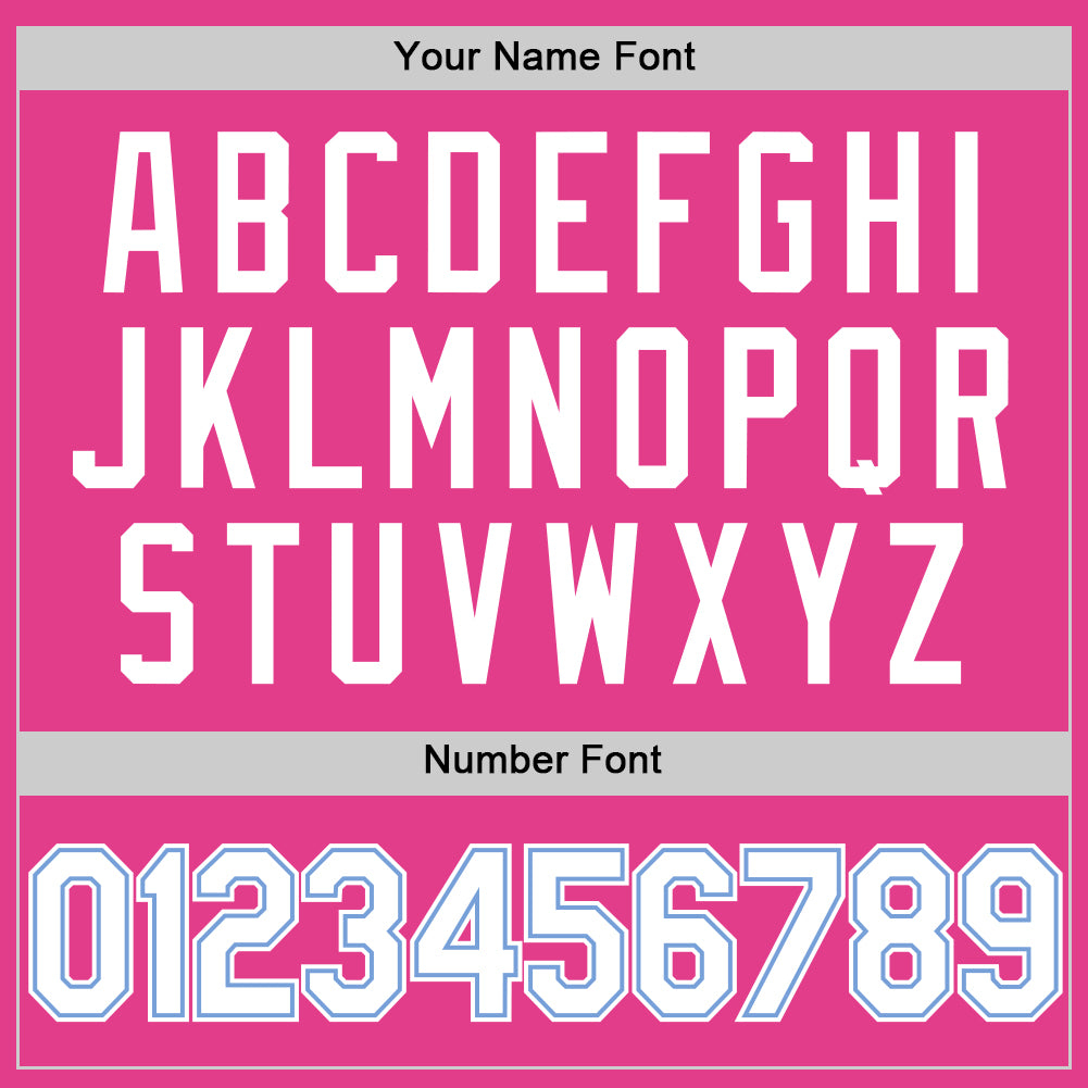 Custom Pink White-Light Blue Authentic Throwback Baseball Jersey