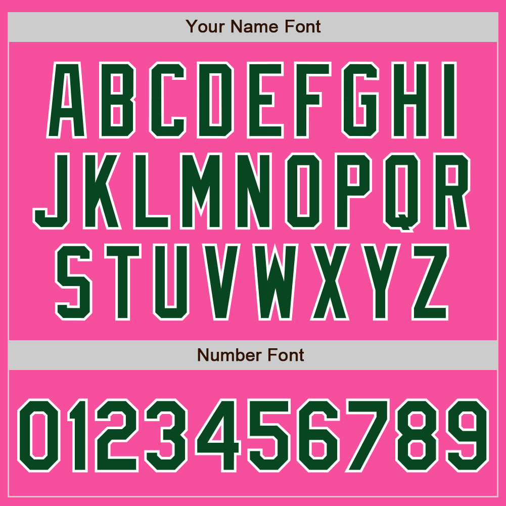 Custom Pink Green-White Authentic Baseball Jersey