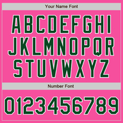 Custom Pink Green-White Authentic Baseball Jersey
