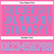 Custom Pink Light Blue-White Authentic Drift Fashion Baseball Jersey