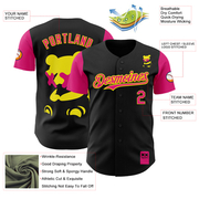 Custom Sky Blue Hot Pink-Light Yellow 3D Revzzz Home Alone Authentic Baseball Jersey