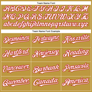 Custom Old Gold White-Red Authentic Baseball Jersey