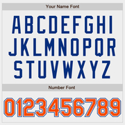 Custom White Orange-Royal Authentic Baseball Jersey