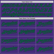 Custom Purple Kelly Green-Black Authentic Baseball Jersey