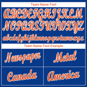 Custom Royal Orange-White Baseball Jersey